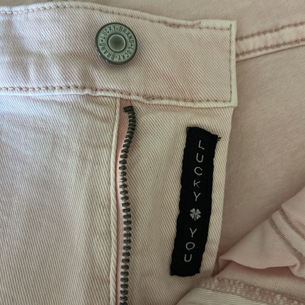 NWOT Lucky Brand Women's Light Pink Straight Leg Jeans Sz 6 Mid Rise - Picture 4 of 6